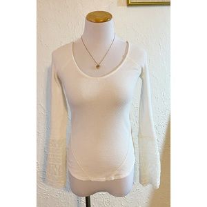 Free People Lacy Bell Sleeve Top